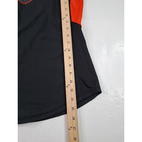 Harley-Davidson Womens Short Sleeve Henley Mesh Back Knit Black 96824-19VW Small - Picture 4 of 5